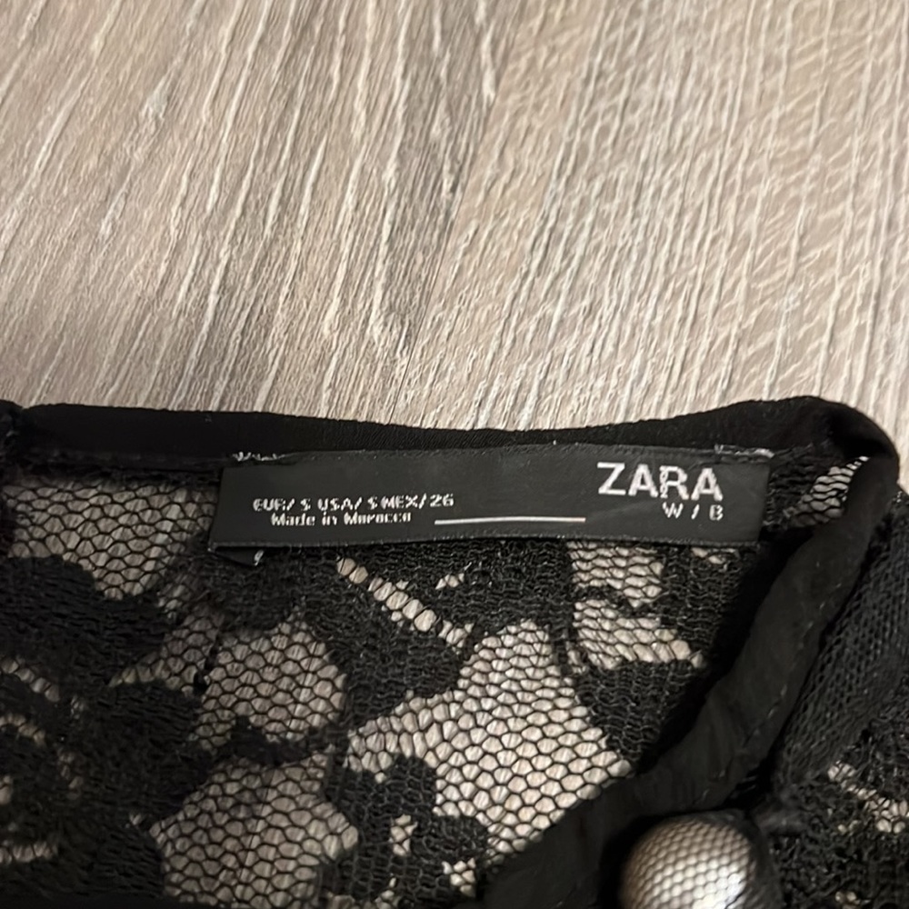 Zara lace top 🖤. Size S - Picture 3 of 7
